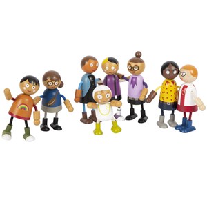 Famille de poupées souples avec bébé