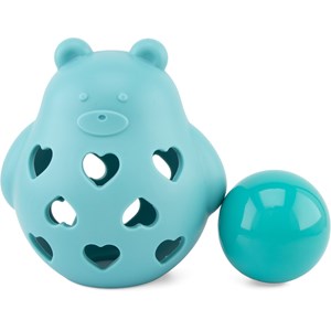 Hochet ourson bleu en silicone