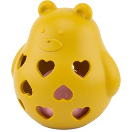 Hochet ourson jaune en silicone