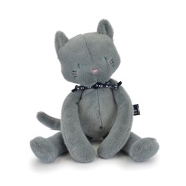 Chat meloe 56cm bleu gris