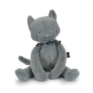 Chat meloe 56cm bleu gris