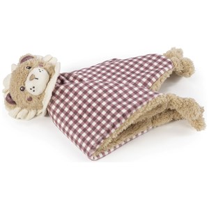 Doudou lion gala cerise (25 cm)