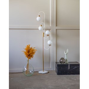 Lampadaire à 4 têtes en métal doré n°317