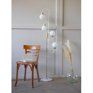 Lampadaire à 4 têtes en métal doré n°317