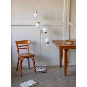 Lampadaire à 4 têtes en métal doré n°317