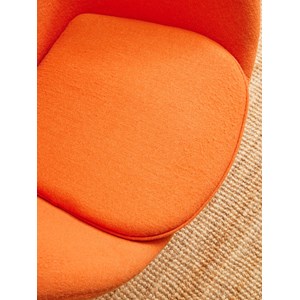 Fauteuil egg orange en tissu n°863