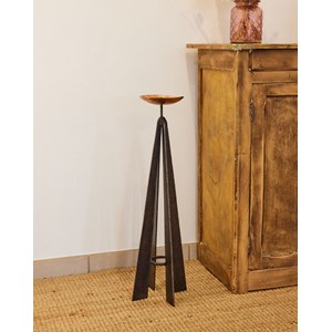 Bougeoir brutaliste en cuivre n°71