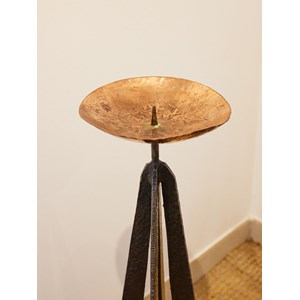 Bougeoir brutaliste en cuivre n°71