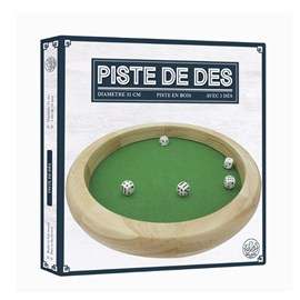 Piste de des en bois - 5 des
