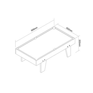 Mini billard - 3 ft - chêne-gris