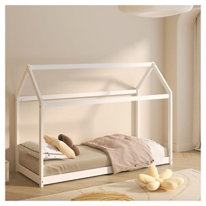 Lit zoey cabane blanc + matelas