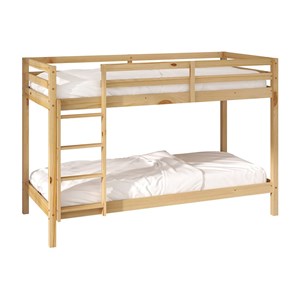 Lit superposé jip naturel + matelas