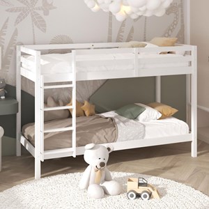 Lit superposé jip blanc + matelas