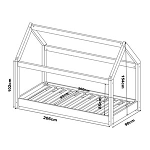 Lit cabane zoey cabane blanc