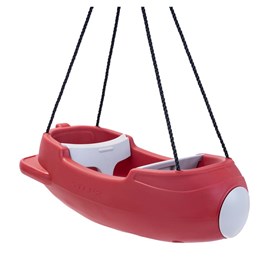 Balançoire double rocket rouge