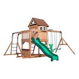 Portique montpelier toboggan + escalade