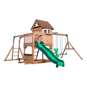 Portique montpelier toboggan + escalade