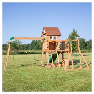 Portique montpelier toboggan + escalade