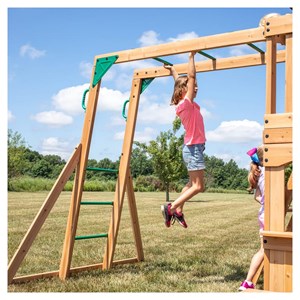 Portique montpelier toboggan + escalade