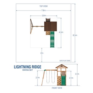 Portique en bois lightning ridge