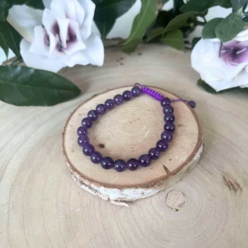 Bracelet shambala en améthyste – sérénité et équilibre