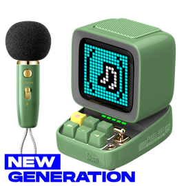Enceinte pixel art & micro karaoké ditoo mic 5m vert - divoom