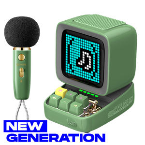 Enceinte pixel art & micro karaoké ditoo mic 5m vert - divoom