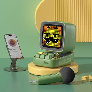 Enceinte pixel art & micro karaoké ditoo mic 5m vert - divoom