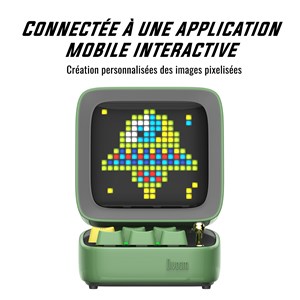 Enceinte bluetooth retro pc pixel art ditoo-pro vert - divoom