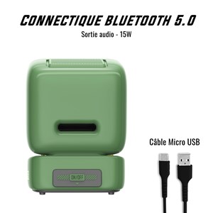 Enceinte bluetooth retro pc pixel art ditoo-pro vert - divoom