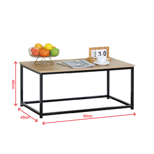 Tivi table basse rectangle 90x48cm chêne