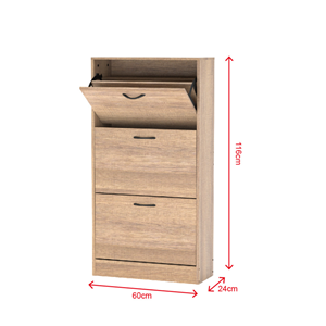 Talli meuble à chaussures 116x60cm chêne