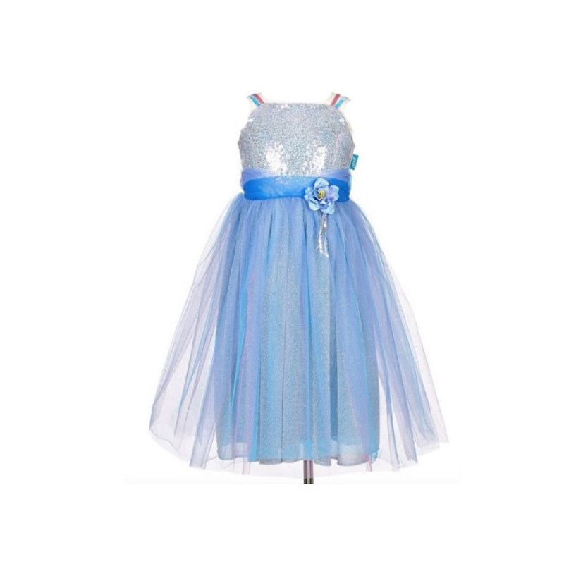 Robe bleu et argent celena 5-7ans
