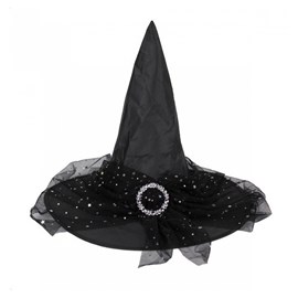 Chapeau sorciere avec broche