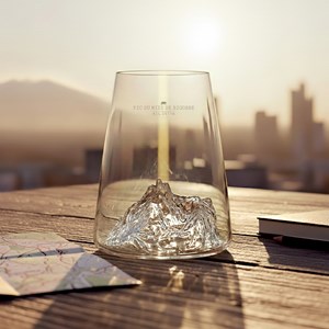Verre design topographic : pic de midi de bigorre