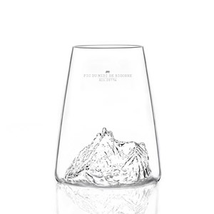 Verre design topographic : pic de midi de bigorre