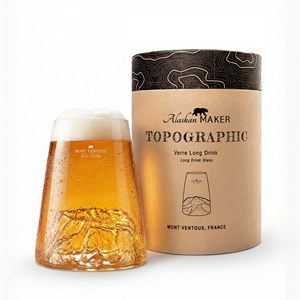 Verre design topographic : mont ventoux