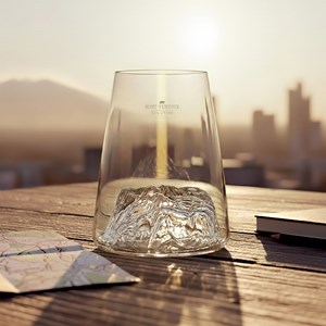Verre design topographic : mont ventoux