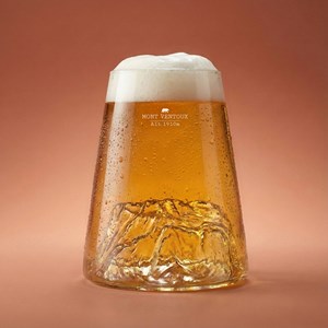 Verre design topographic : mont ventoux