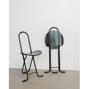 Lot de 2 chaises pliantes en métal n°1298