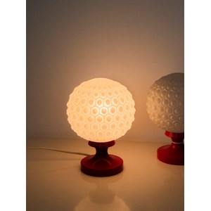 Paire de lampes en métal et verre n°812