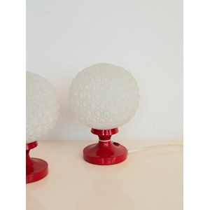 Paire de lampes en métal et verre n°812