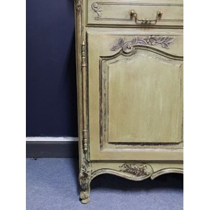 Grand buffet en bois vert patiné n°693