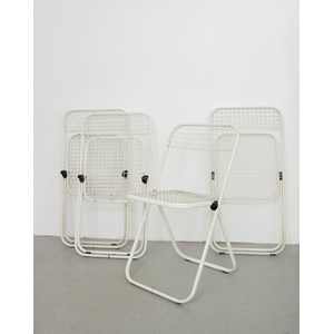 Lot de 4 chaises pliantes en métal n°1296