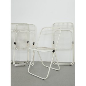 Lot de 4 chaises pliantes en métal n°1296