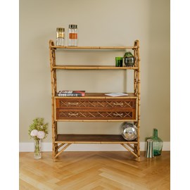 Gaëlle, l'étagère en rotin et bois n°716