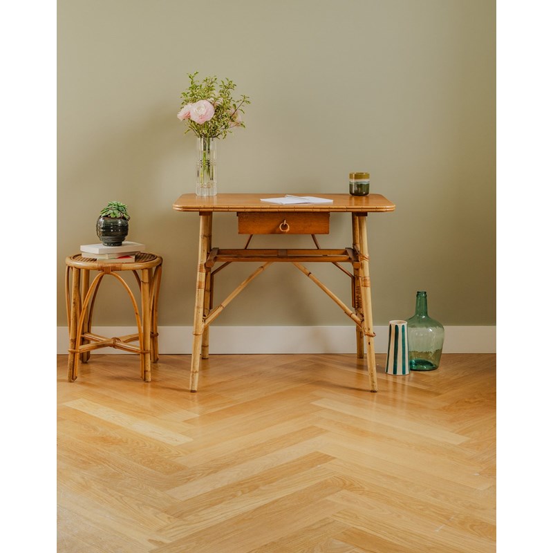 Bureau vintage en rotin n°555