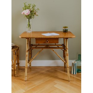 Bureau vintage en rotin n°555