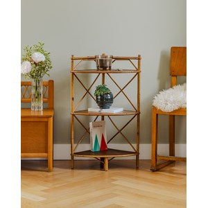 Gaëlle, l'étagère d'angle en rotin n°714