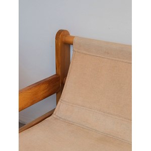 Clara, la banquette en pin et tissu n°72